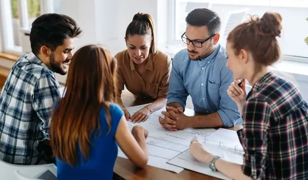 Équipe en formation professionnelle